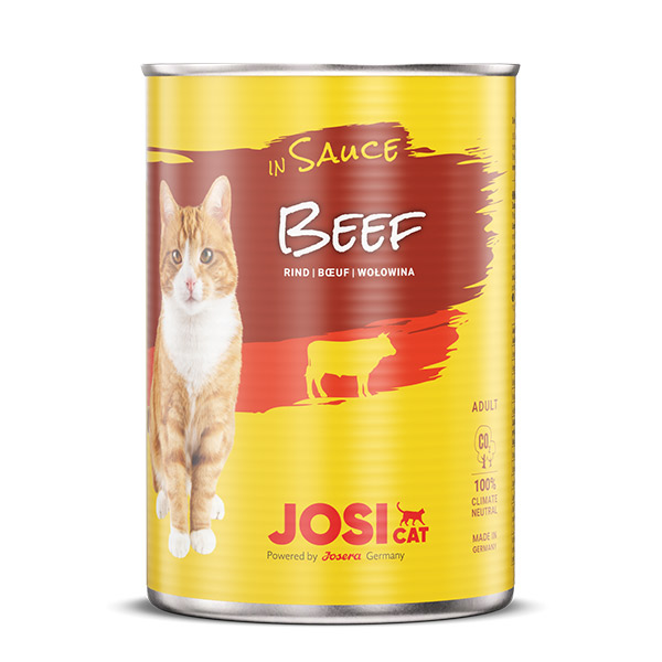 JosiCat Beef in Sauce konservai katėms su jautiena padaže, 415 g