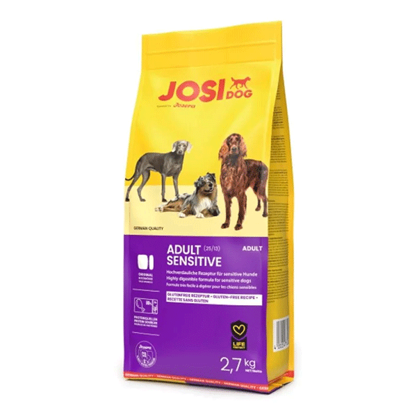 JosiDog Adult Sensitive sausas šunų maistas, 2,7 kg