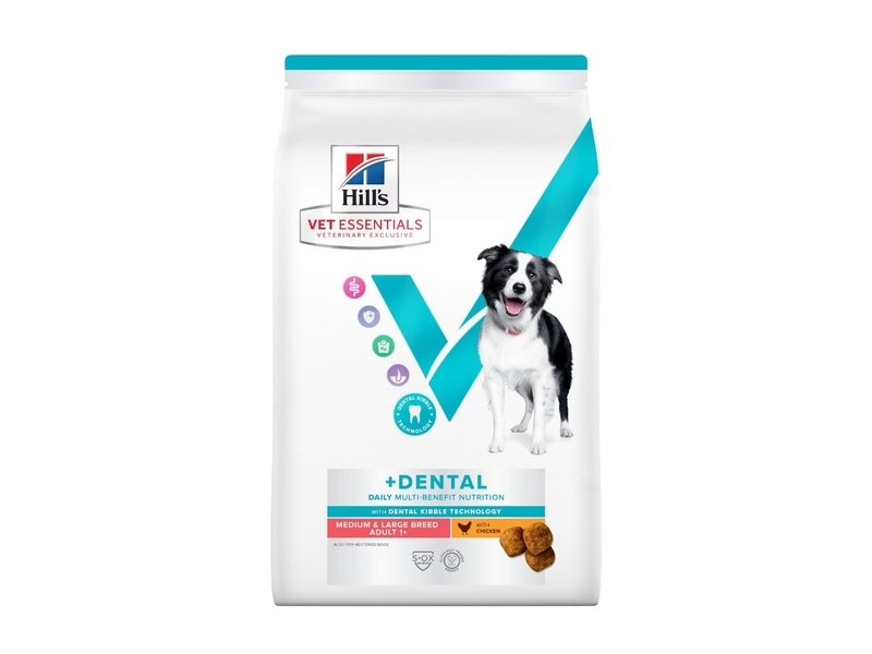 Hill’s Vet Essentials Multi-Benefit Dental Adult  Medium & Large su vištiena, 10 kg