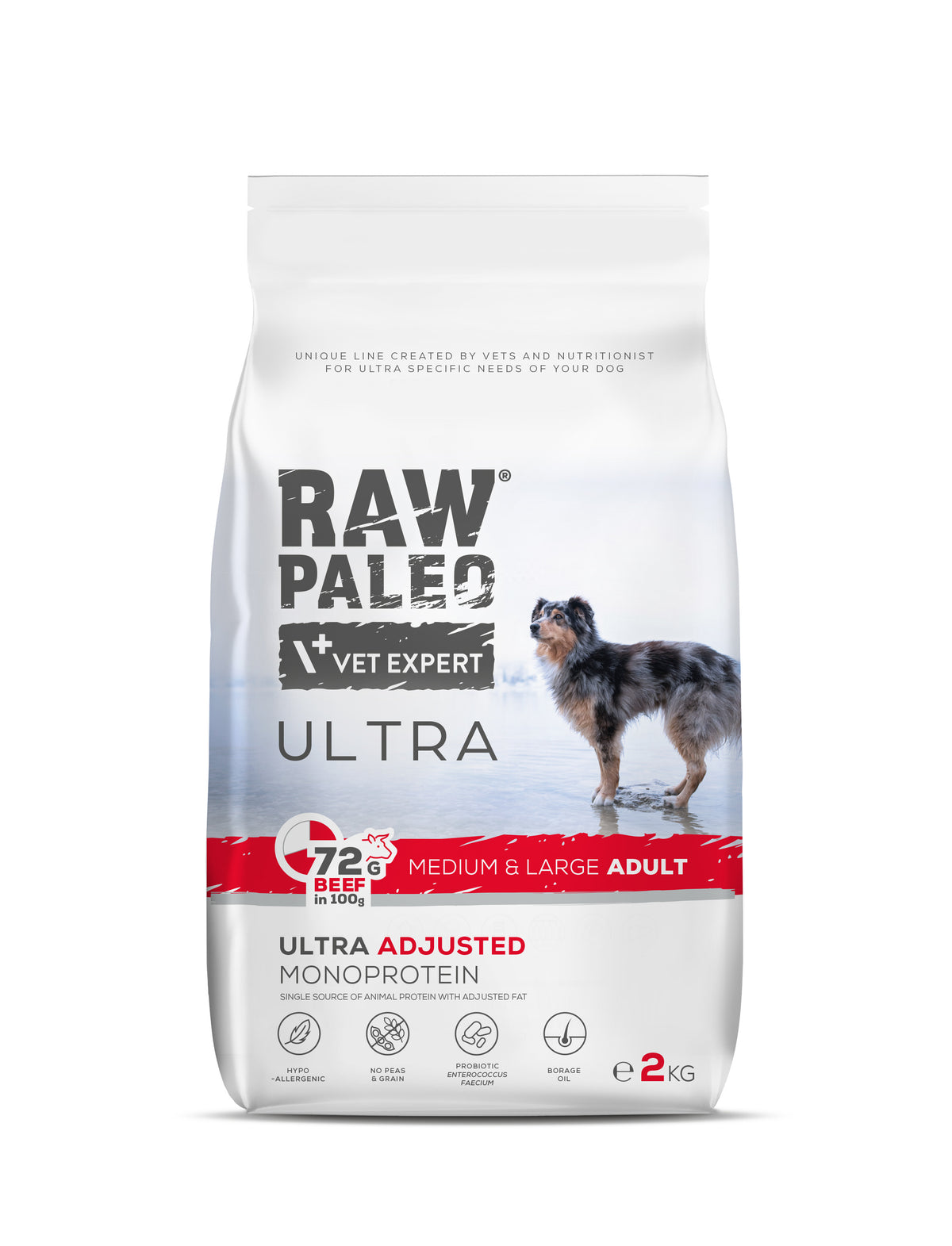Raw Paleo Ultra Adult Medium&Large Beef 2kg