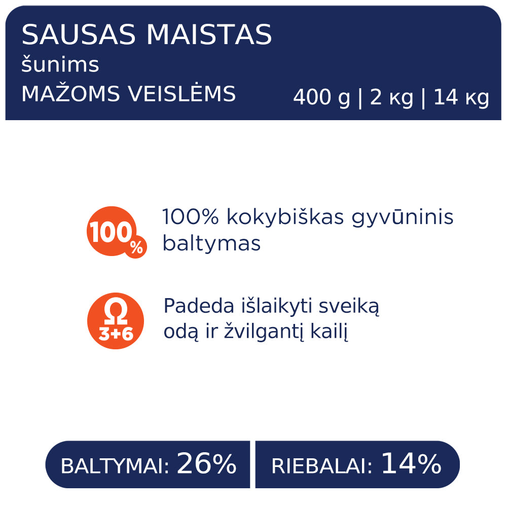CLUB 4 PAWS Premium pilnvērtīga barība mazu šķirņu pieaugušiem suņiem