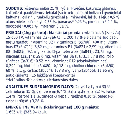 CLUB 4 PAWS PREMIUM "ACTIVE". VISAVERTIS SAUSAS PAŠARAS SUAUGUSIEMS AKTYVIEMS VISŲ VEISLIŲ ŠUNIMS