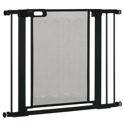 Apsauginiai varteliai laiptams ir naminiams gyvūnams, šunims, reguliuojami nuo 75 cm - 103 cm, juodi
