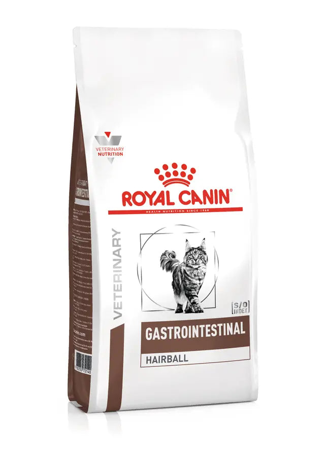 Royal Canin Veterinary Cat Gastrointestinal Hairball visavertis pašaras katėms turinčioms virškinimo problemų dėl plaukų kamuoliukų 2 kg