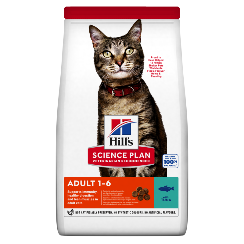 Hill's Science Plan Adult Tuna sausas maistas su tunu katėms