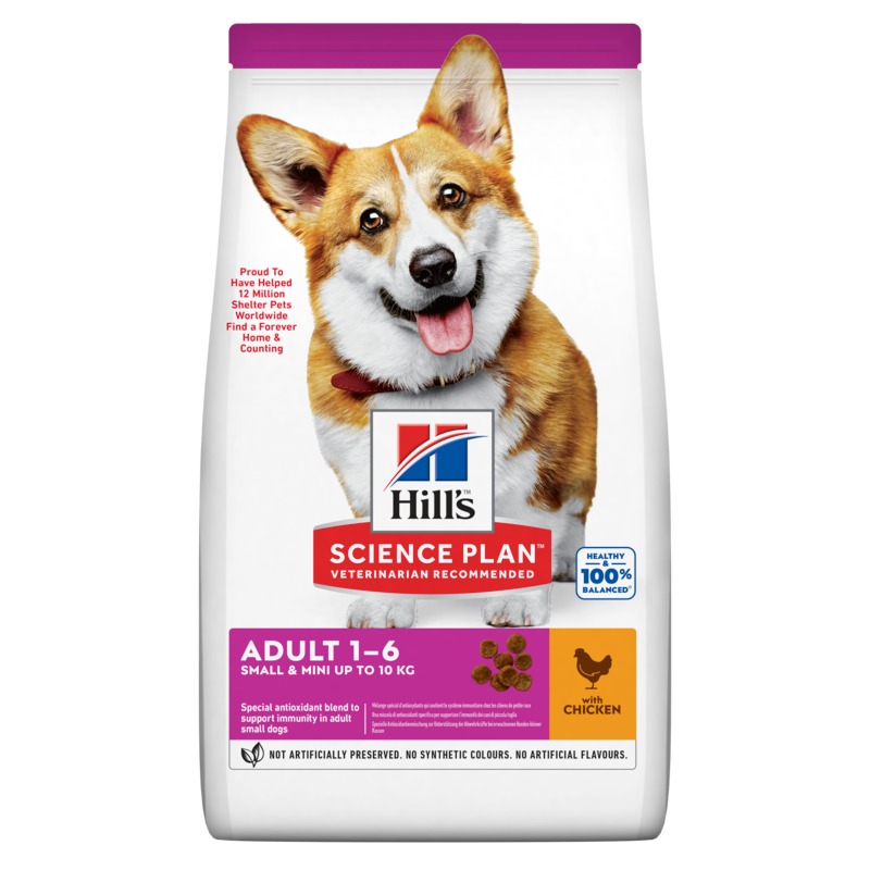Hill's Science Plan Adult Small & Mini Chicken sausas maistas su vištiena mažų veislių šunims