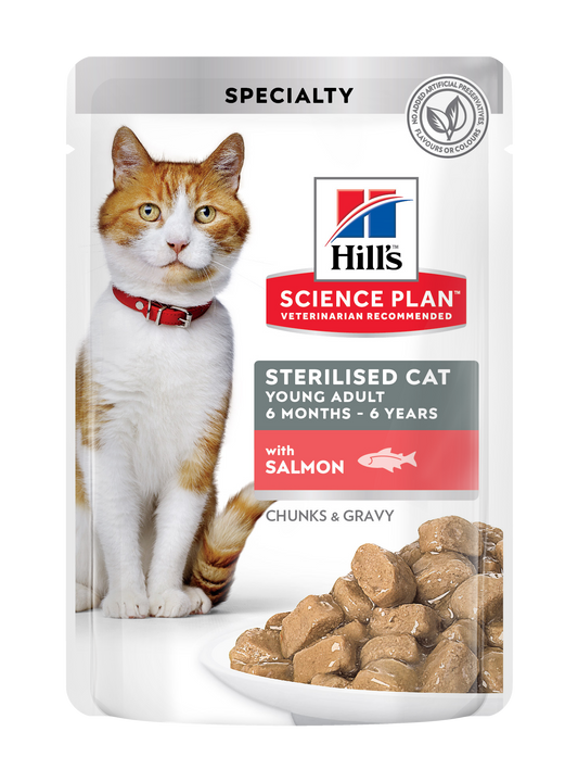 SP Feline Adult Sterilised Salmon 12x85g pouch