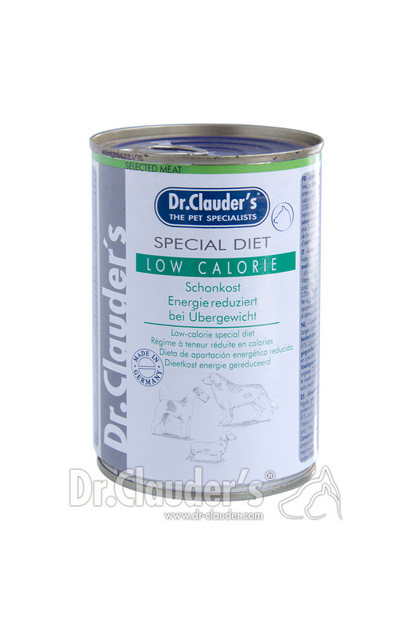 DR. CLAUDER'S Special Diet Low Calorie specializuotas drėgnas maistas viršsvorio turintiems šunims 400g