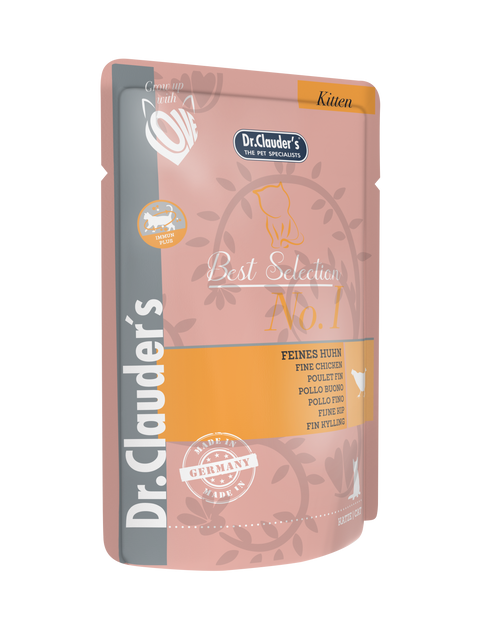DR.CLAUDER‘S BEST SELECTION KITTEN, drėgnas maistas su vištiena kačiukams 85 g