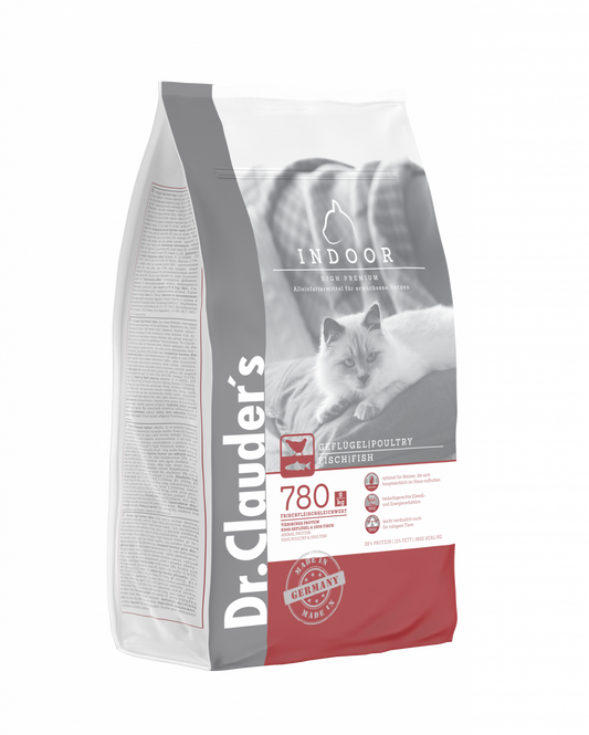 DR. CLAUDER`S INDOOR, subalansuotas sausas maistas suaugusioms ramesnio būdo katėms 1.5 kg