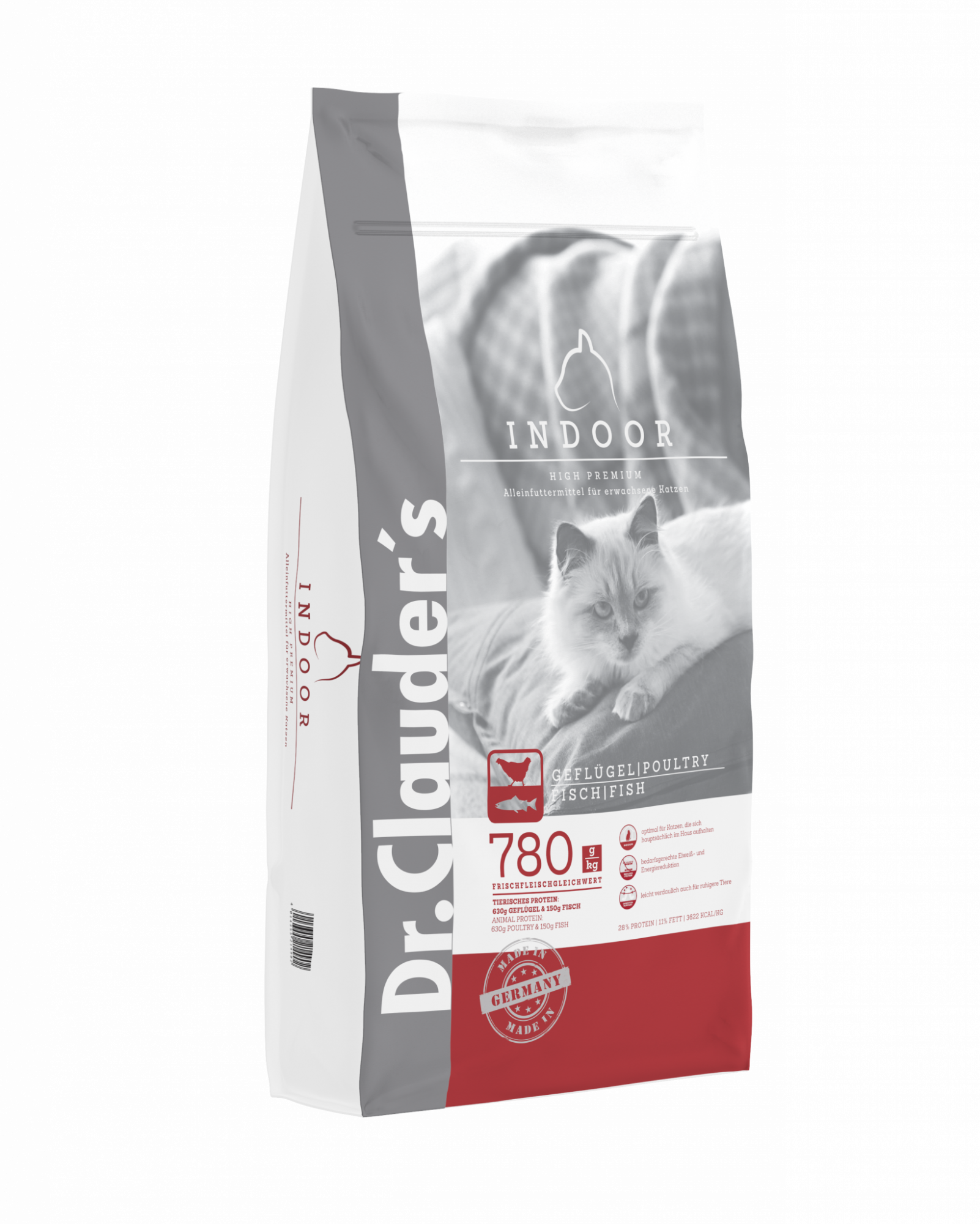 DR. CLAUDER`S INDOOR subalansuotas sausas maistas suaugusioms ramesnio būdo katėms 10 kg