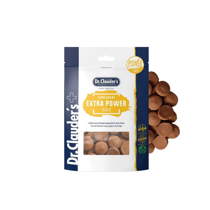 Dr.Clauder's Supplement Snack Extra Power maisto papildas energijai palaikyti šunims ir katėms 150g