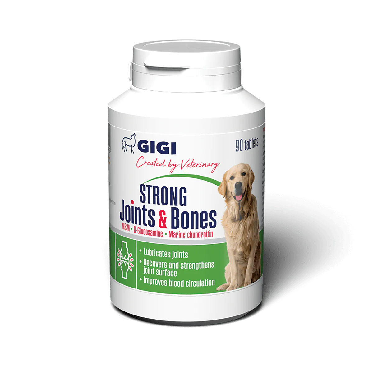 GIGI STRONG Joints & Bones papildas mažų ir vidutinių veislių šunų sąnariams ir kaulams - 30 tab.
