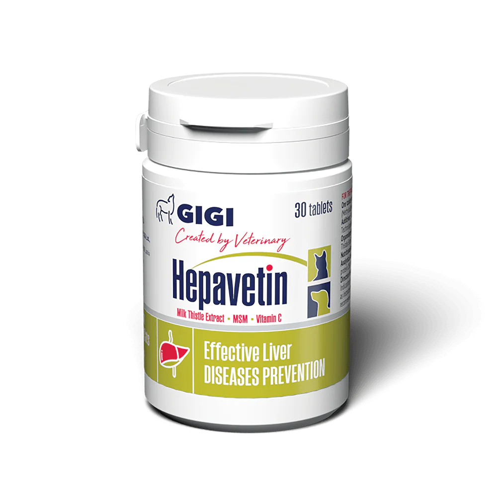 GIGI Hepavetin papildas šunims ir katėms kepenų funkcijai palaikyti  30 tab.