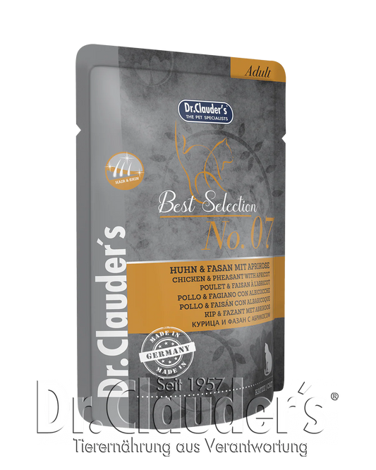 Dr.Clauder's Best Selection su vištiena fazanais ir abrikosais 85g