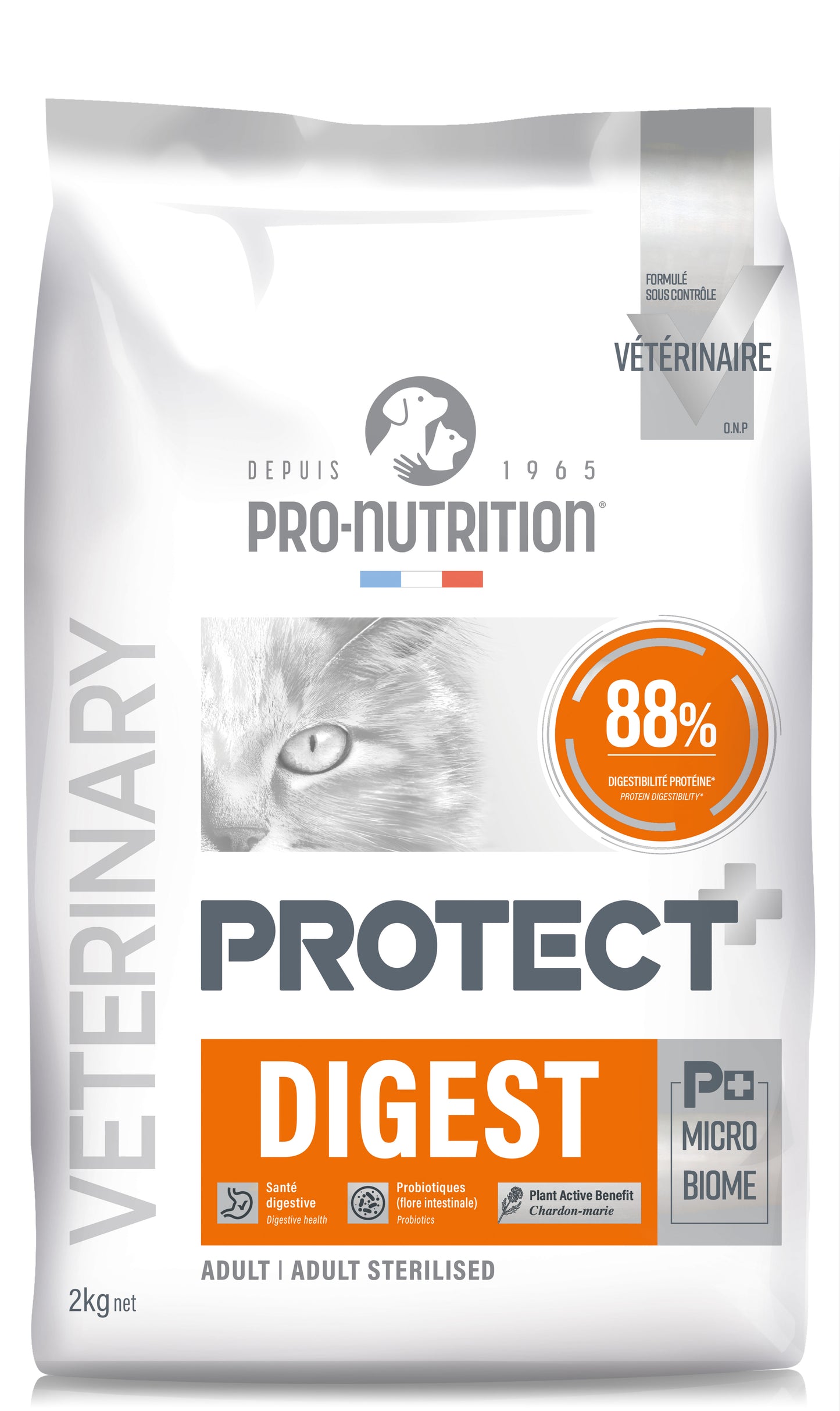 Pro-Nutrition Protect DIGEST sausas maistas virškinimo trakto ligomis sergančioms katėms 2-8kg - 2 kg