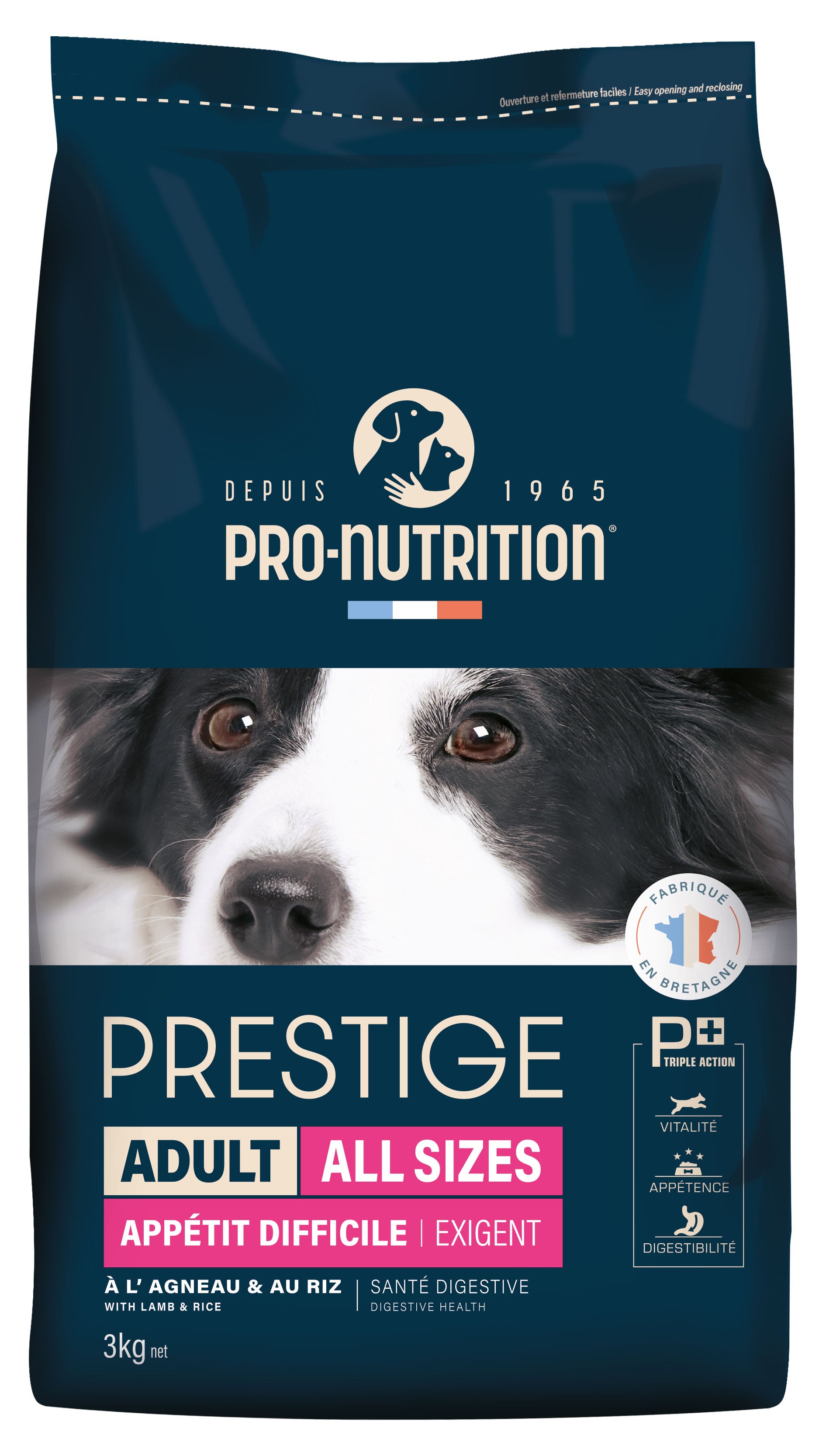 Pro-Nutrition Prestige Adult Exigent all sizes sausas maistas suaugusiems visų veislių šunims  3kg