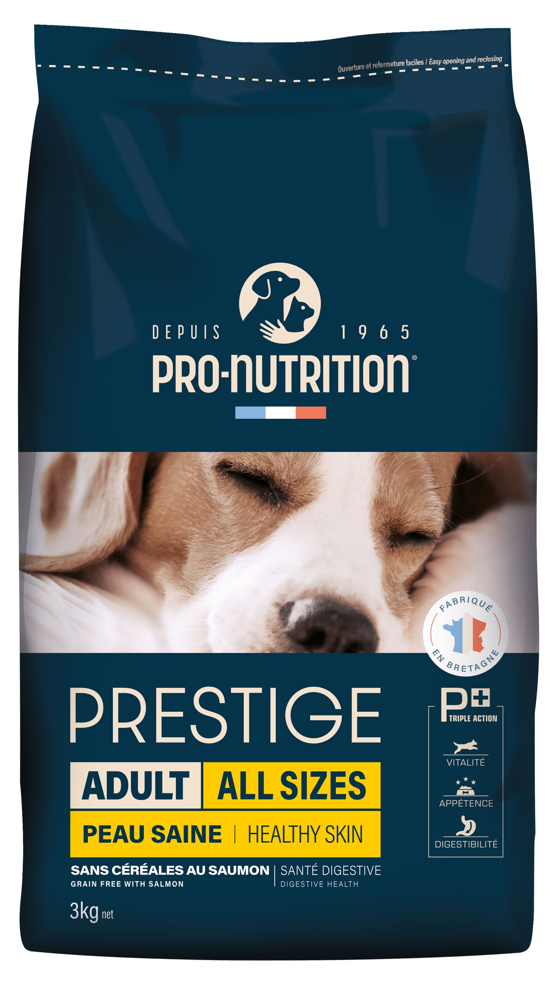 Pro-Nutrition Prestige adult all sizes healthy skin sausas maistas suaugusiems visų veislių šunims 3-12 kg