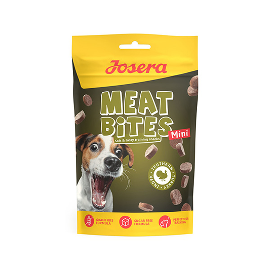 Josera Meat Bites Mini Turkey kalakutienos skanėstai mažų veislių šunims, 70
      g