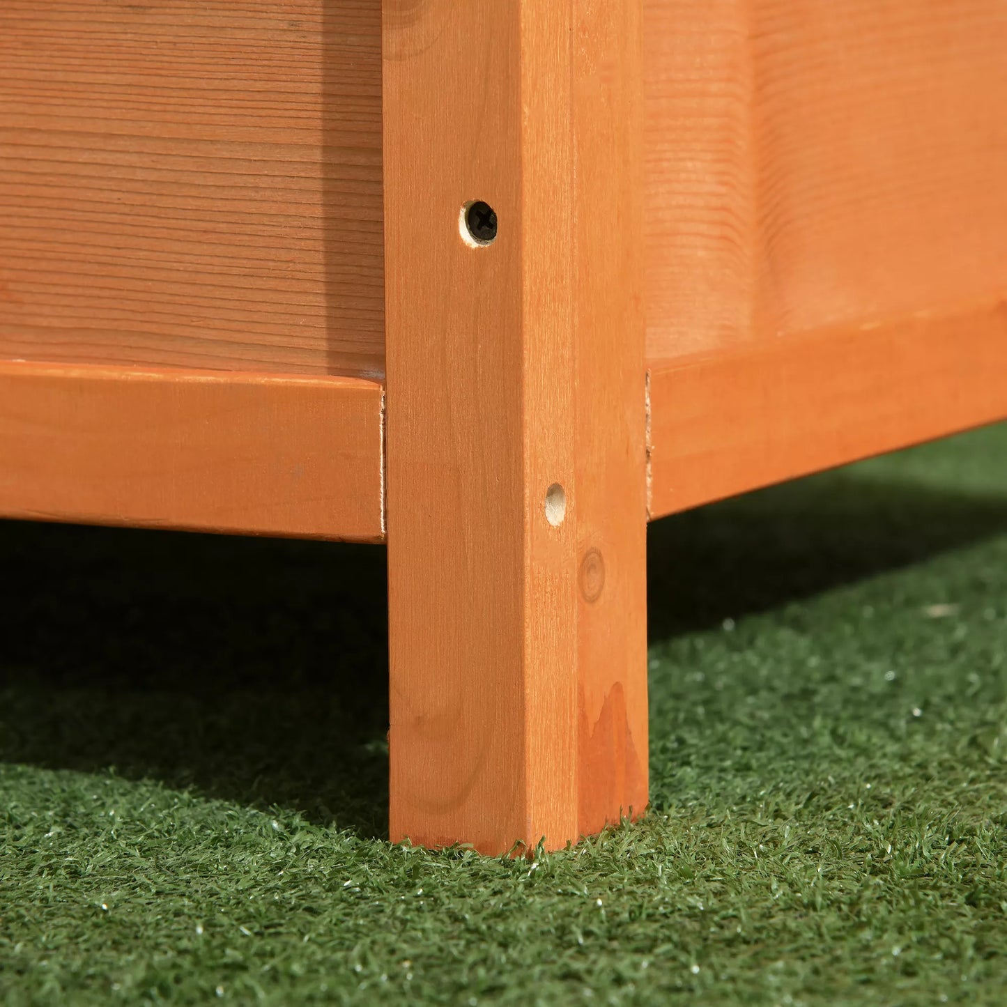 PawHut Lauko namelis šunims, medinis šunų namas su atverčiamu asfaltiniu stogu, nepralaidus vandeniui šunų guolis su paaukštintu dugnu, mažų šunų namelis, geltonas, 82 x 58 x 58 cm