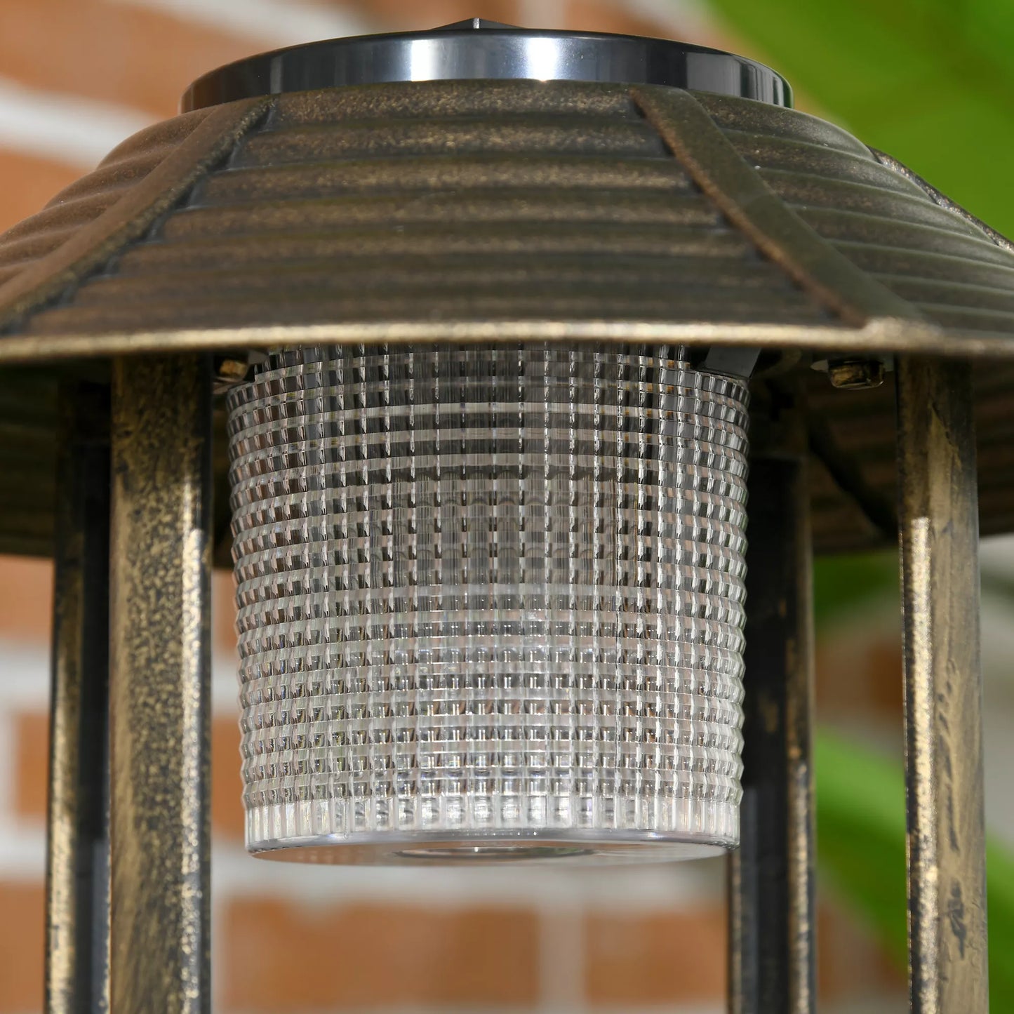 Paukščių girdykla Paukščių namelis Lesyklė, atspari oro sąlygoms, 2 dubenėliai, vintage dizainas, 50 x 50 x 110 cm, bronzos spalvos