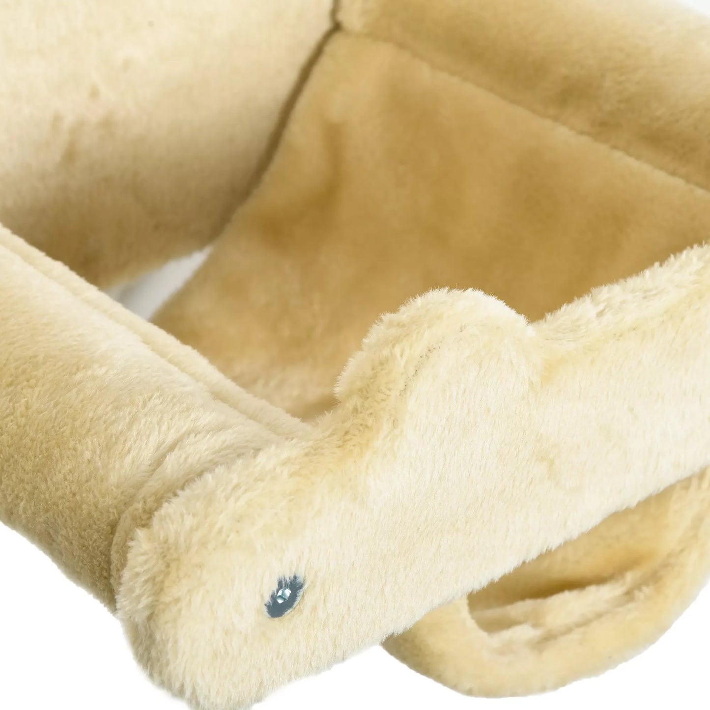 Kaķu kāpnes, 4 daļu komplekts, 3 pakāpienu kāpnes, 2 platformas, šūpuļtīkls, plīša pārvalks, bēšs