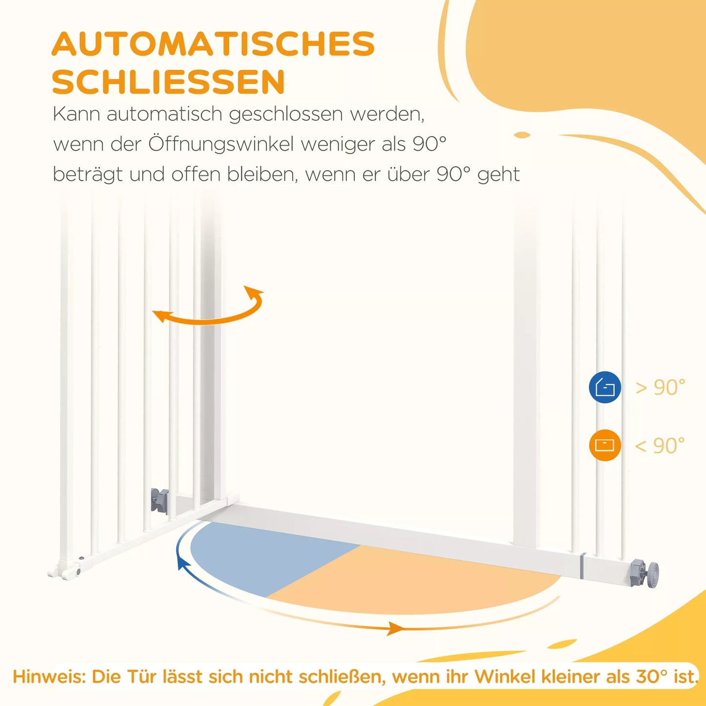 Apsauginiai varteliai šunims, užtvaras, varteliai augintiniams, metalas, plastikas, 74-87 cm, baltas