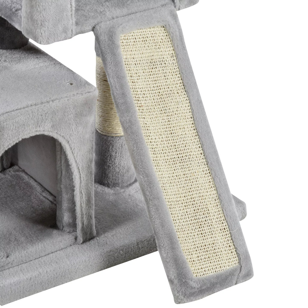 Kratzbaum 83 cm Mažas kačių braižymo medis su sizalio kolonomis, kačių braižymo medis, kačių laipiojimo medis, kačių medis, kačių baldai Žaidimų medis mažoms katėms, šviesiai pilkos spalvos