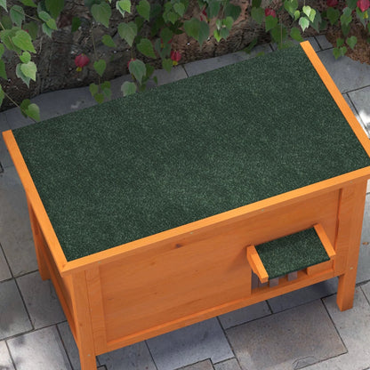 Outdoor cat house, cat hutch, weatherproof, 1 window, 1 entrance, 85 x 50 x 68.5 cm, Orange+Green