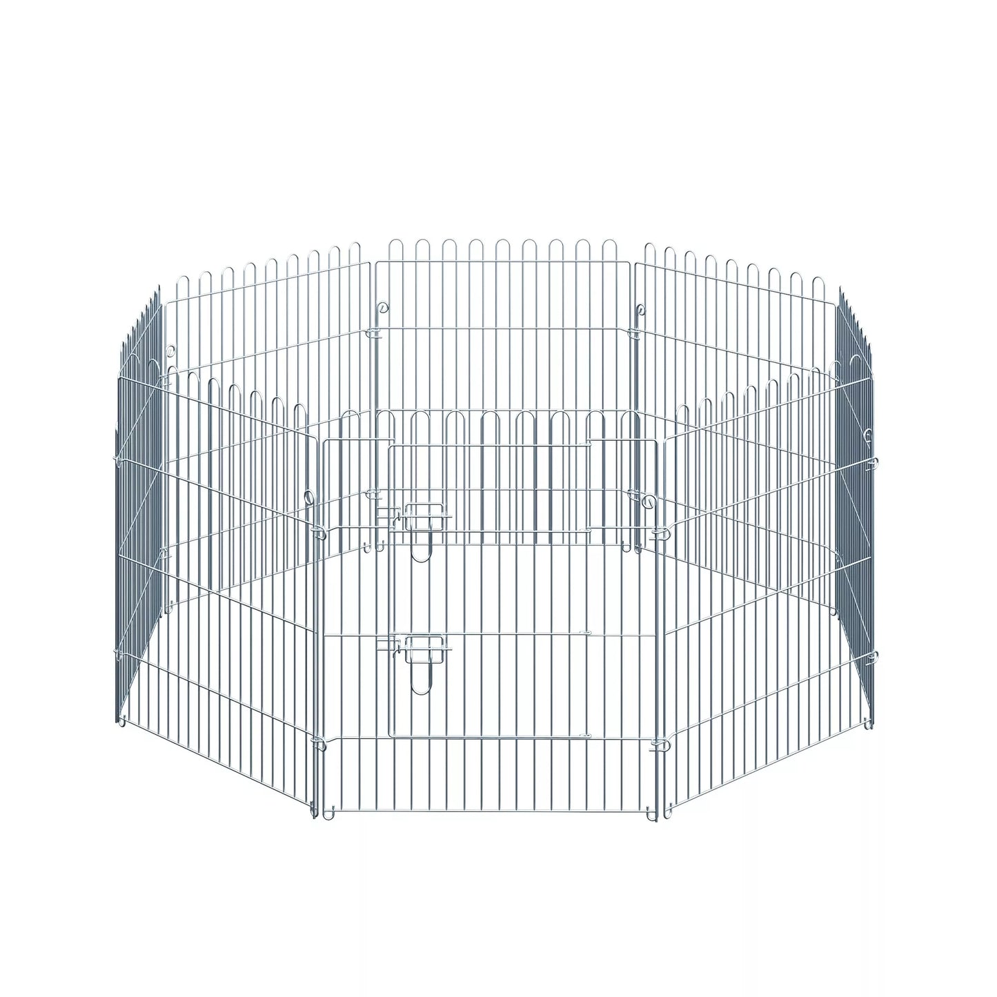 Laisvas aptvaras šuniukams, voljeras šuniukams, tvorelė šuniukams, 8 dalių, B63 x A76 cm