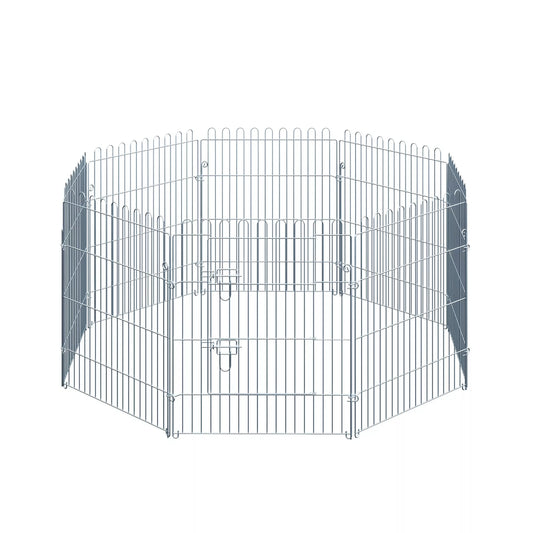 Laisvas aptvaras šuniukams, voljeras šuniukams, tvorelė šuniukams, 8 dalių, B63 x A76 cm
