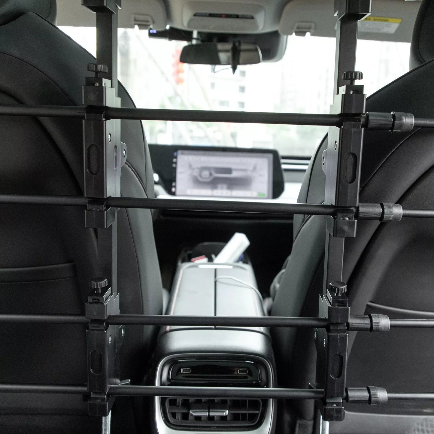 Šunų grotelės automobilio bagažinei, lengvai montuojamos, tvirtos ir formos stabilumo, plieninės, 150 x 9 x 124 cm