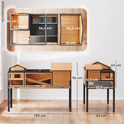 Vėžlio namelis, mažų gyvūnėlių aptvaras, 2 kambariai, 2 aukštai, langai, rampos, priedai, mediena, plienas, geltona