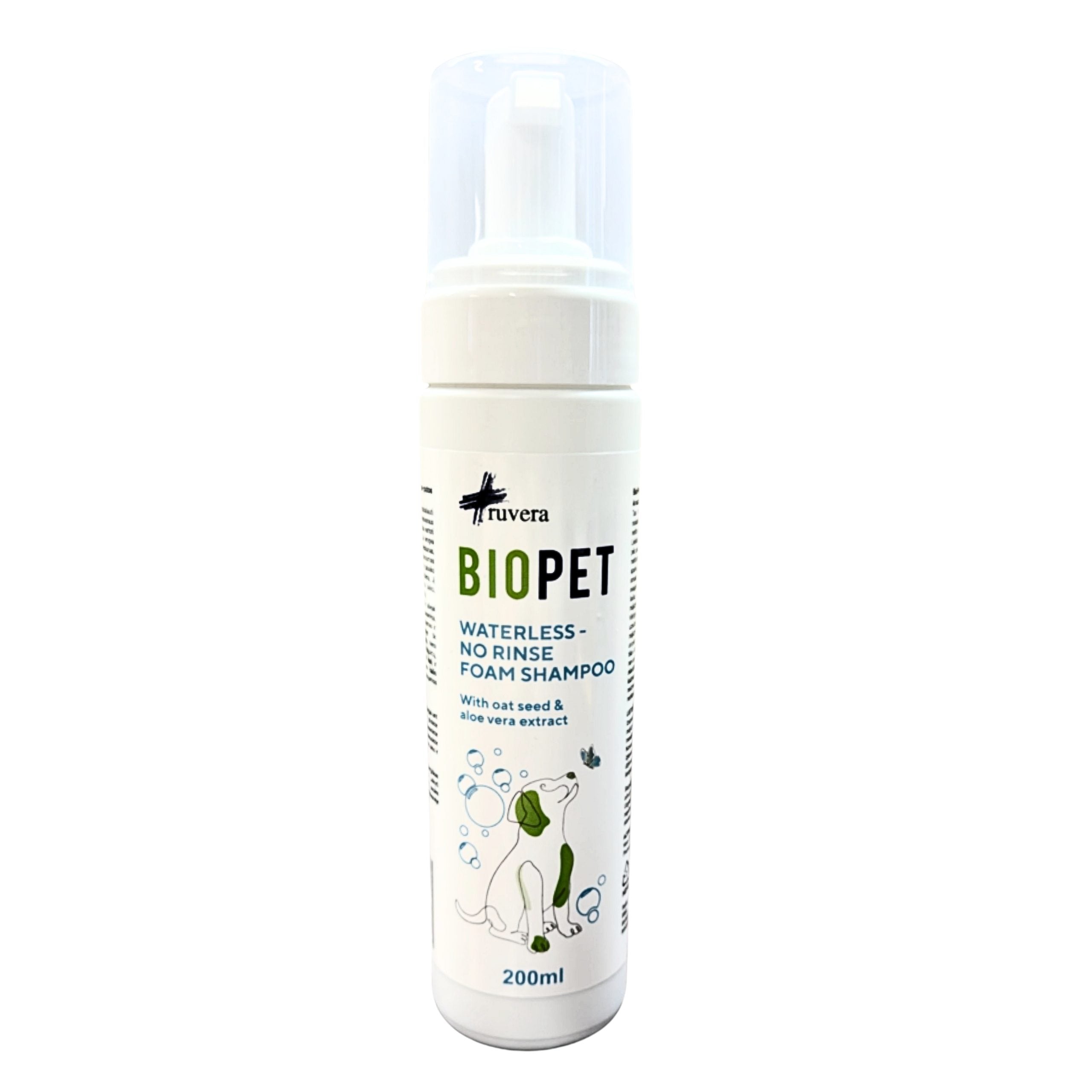 Ruvera Biopet nenuplaunamas šampūnas-putos šunims, 200ml