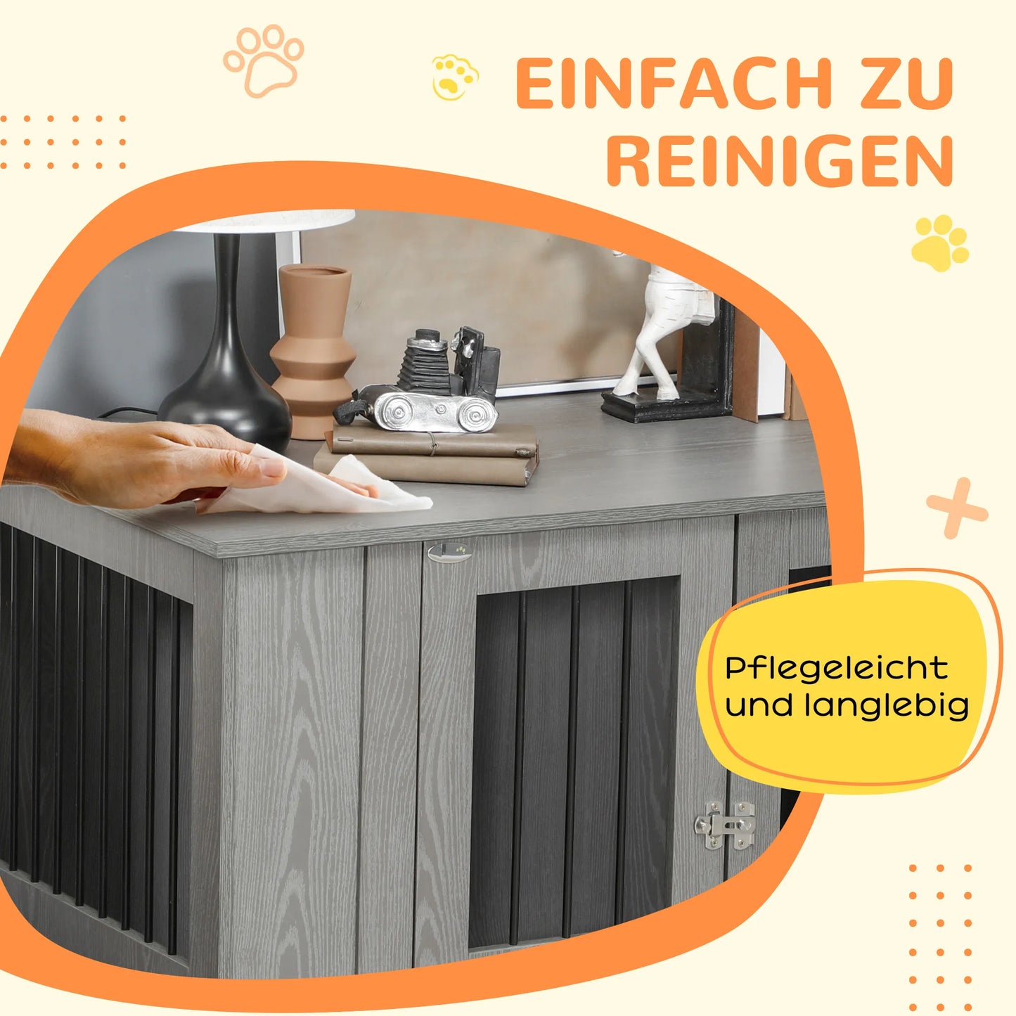 Suņu būris/būris, 2 durvis, ar slēdzeni, 116 cm x 60 cm x 87 cm, pelēks