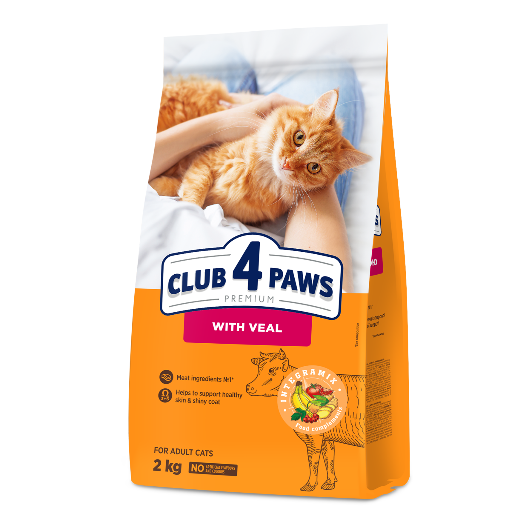 CLUB 4 PAWS PREMIUM "SU VERŠIENA". VISAVERTIS SAUSAS PAŠARAS SUAUGUSIOMS KATĖMS.