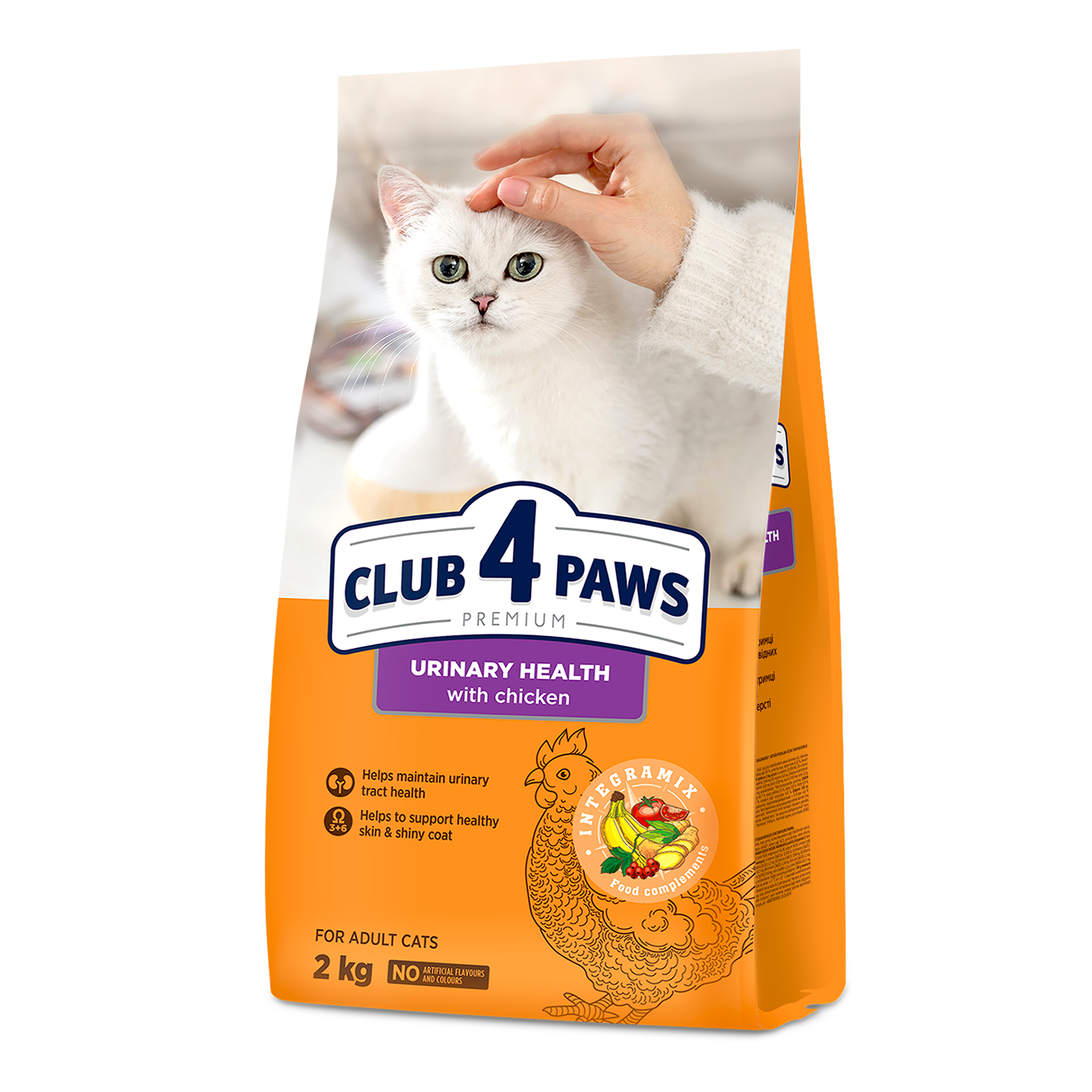 CLUB 4 PAWS PREMIUM URĪNSISTĒMAS VESELĪBAI. PILNVĒRTĪGA SAUSĀ BARĪBA PIEAUGUŠIEM KAĶIEM