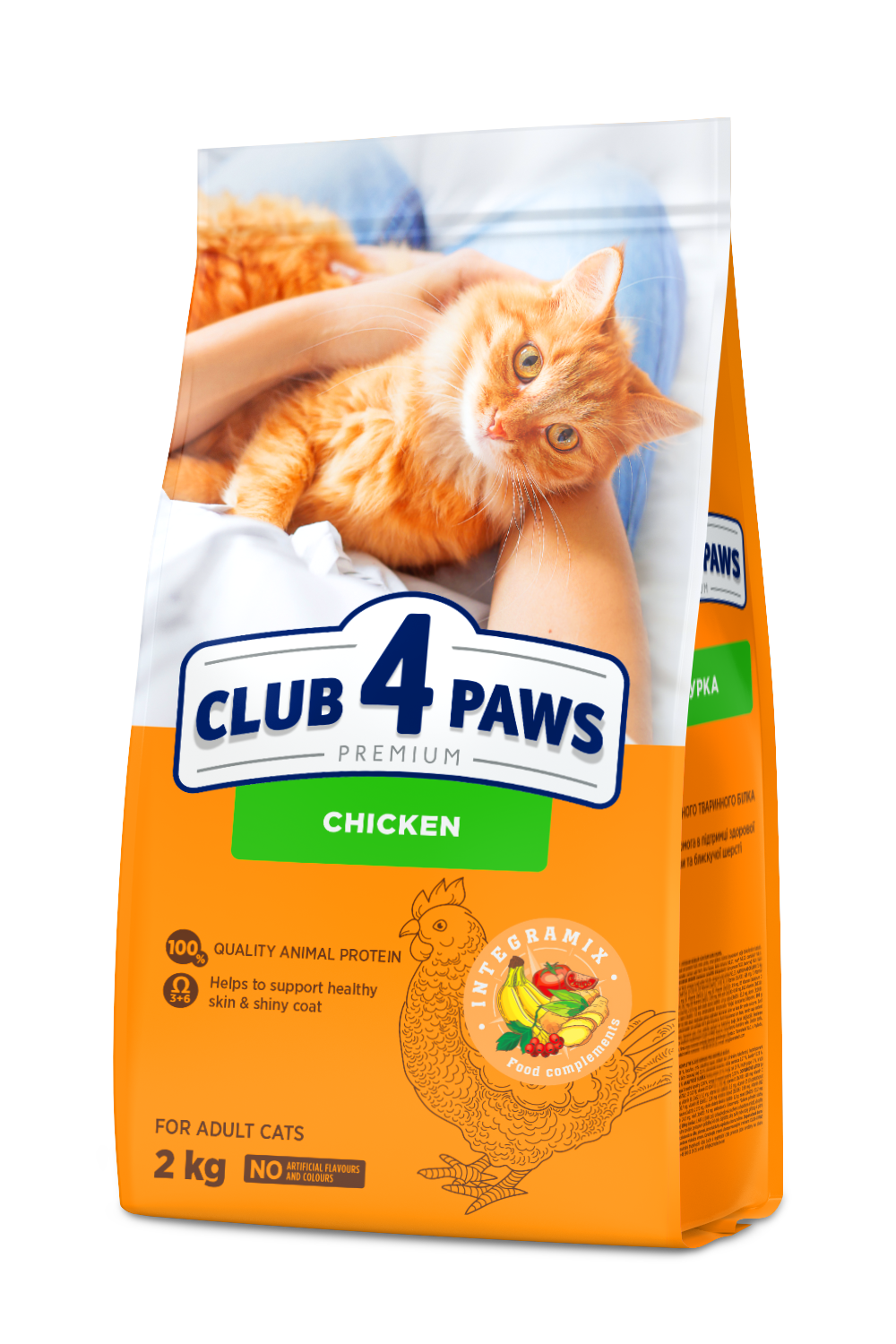 CLUB 4 PAWS PREMIUM VIŠTIENA. VISAVERTIS PAŠARAS SUAUGUSIOMS KATĖMS – 2 kg