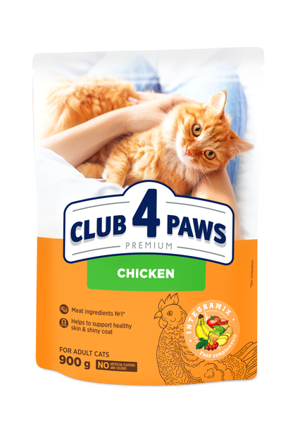 CLUB 4 PAWS PREMIUM VISTAS BARĪBA. PILNVĒRTĪGA BARĪBA PIEAUGUŠIEM KAĶIEM