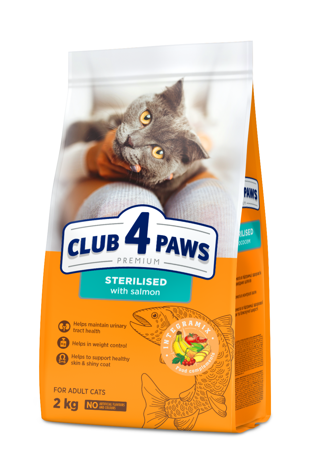 CLUB 4 PAWS PREMIUM AR LASI PILNVĒRTĪGA SAUSĀ BARĪBA PIEAUGUŠIEM STERILIZĒTIEM KAĶIEM
