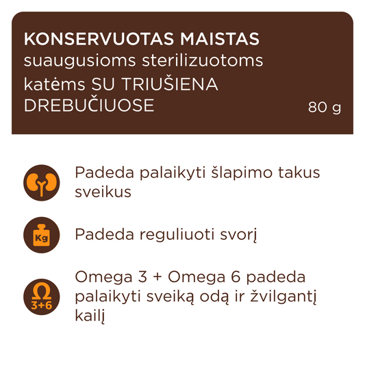 CLUB 4 PAWS Premium konservuotas ėdalas sterilizuotoms katėms su triušiena