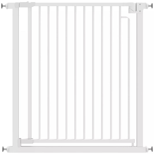Apsauginiai varteliai, laiptų ir durų užtvaras be gręžimo su automatiniu uždarymu, 76-82x76 cm, balta