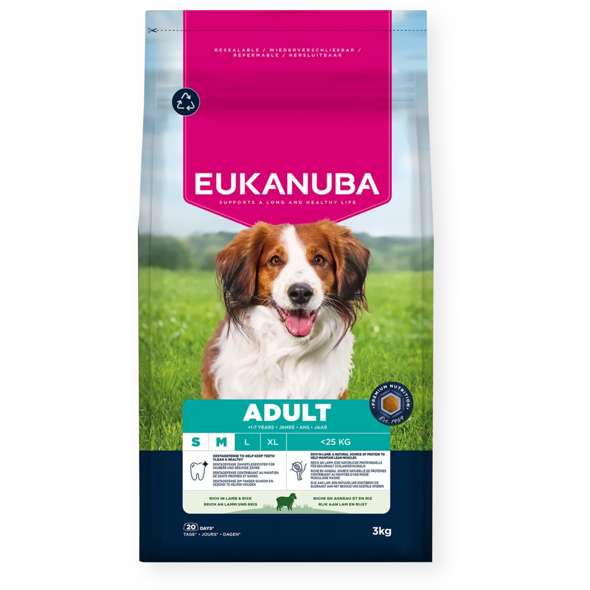 Eukanuba Life Care Adult Small and Medium Breed Lamb & Rice pašaras mažų ir vidutinių veislių šunims 12 kg