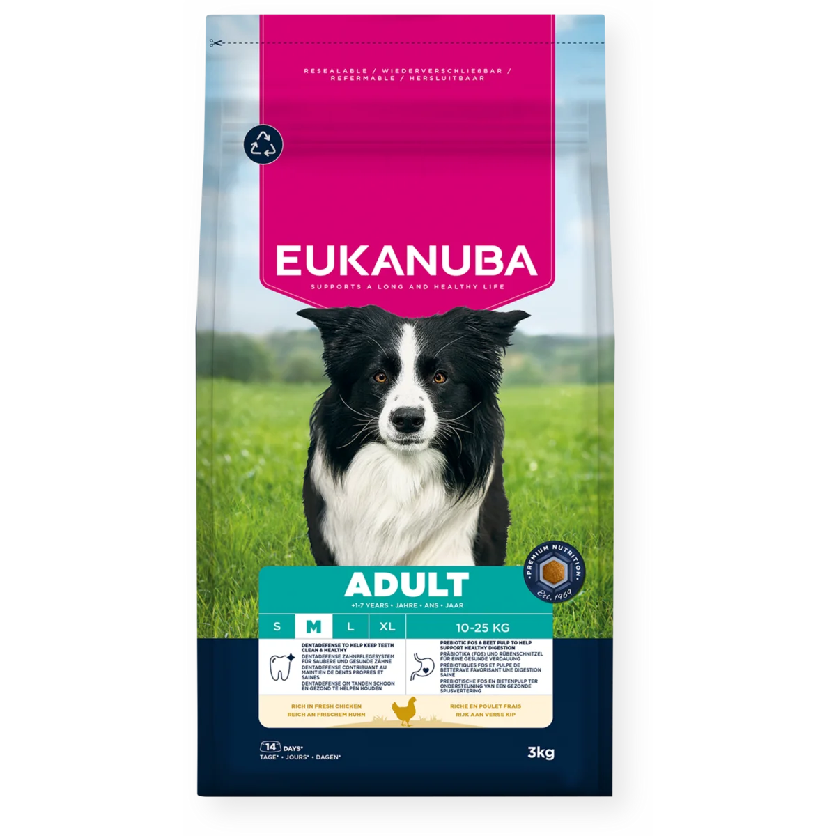 Eukanuba Life Care Adult Medium Breed Maintenance pašaras vidutinių veislių šunims 15 kg