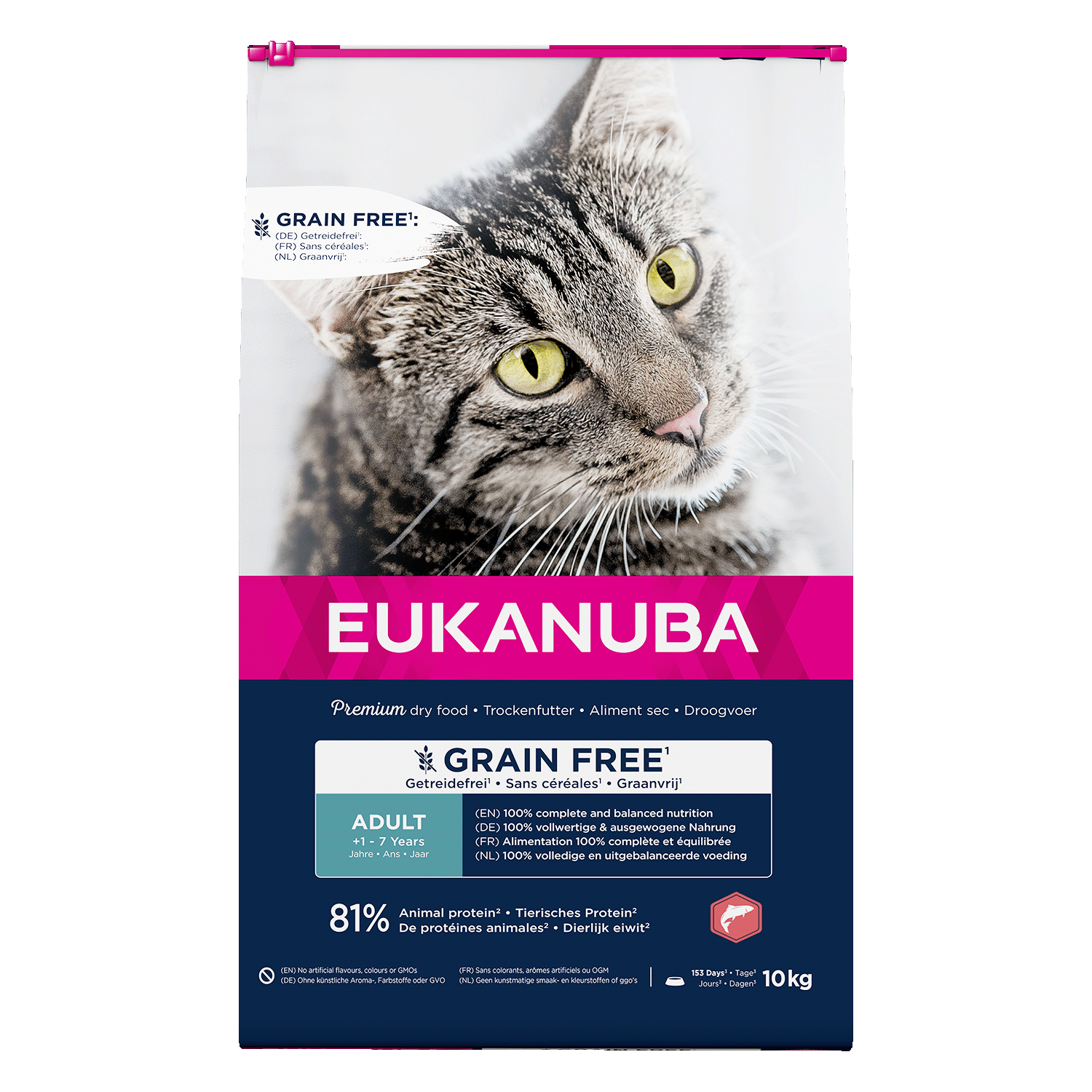 Eukanuba GF sausas maistas katėms su lašiša, 10 kg