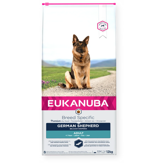 Eukanuba German Shephed Adult pašaras šunims vokiečių aviganiams su vištiena 12kg