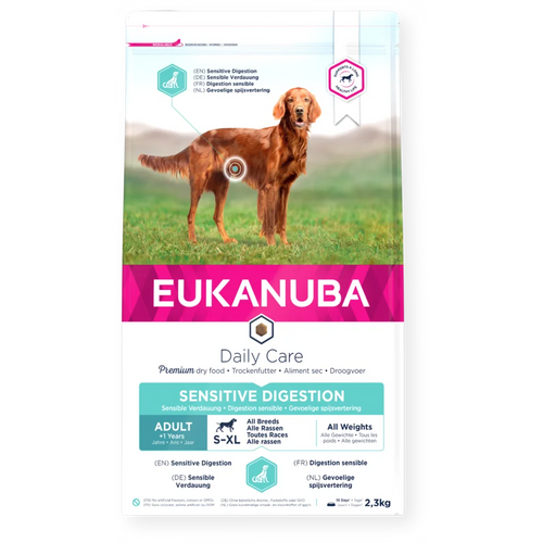 Eukanuba Daily Care Sensitive Digestion sausas maistas šunims su vištiena, AB, 2,3 kg