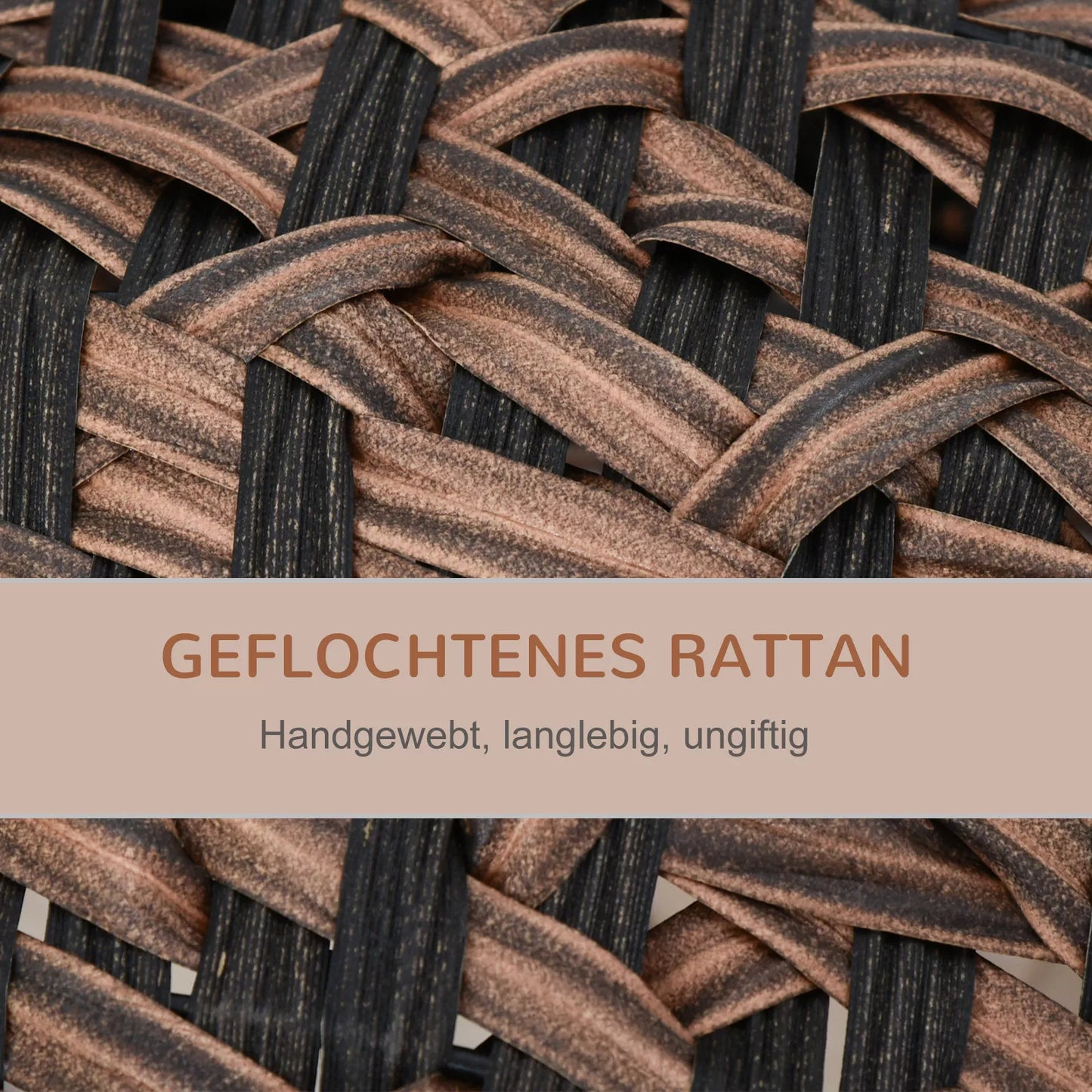 Rattan Cat House with Cushion, Cat Bed with Raised Legs, Brown, Ø52 x 58 cm