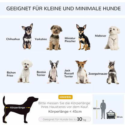 Transport bag, transport box for cats and small dogs, foldable, 3 doors, gray, 70 x 51 x 50cm