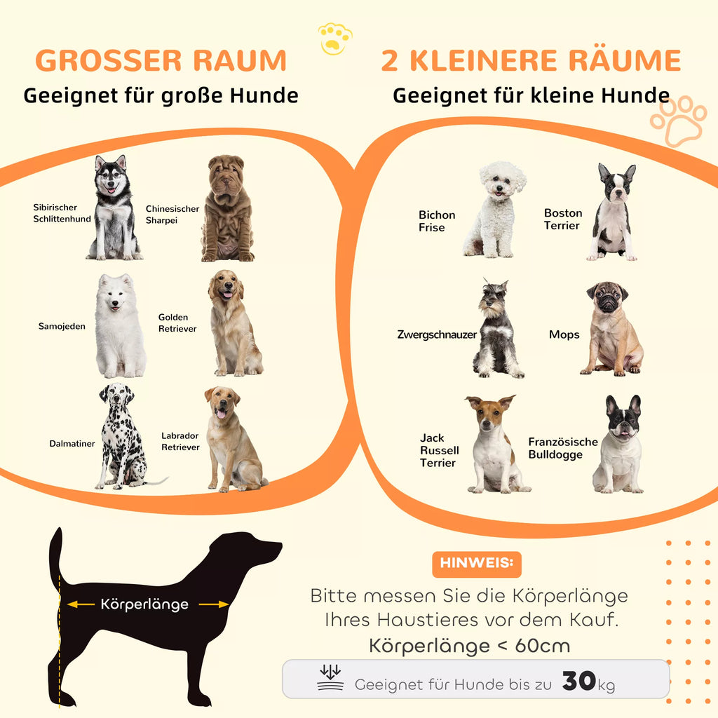 Šunų narvas su 2 durimis, šunų dėžė, transportavimo dėžė šunims, rustikinis dizainas, užrakinamas, pilkas